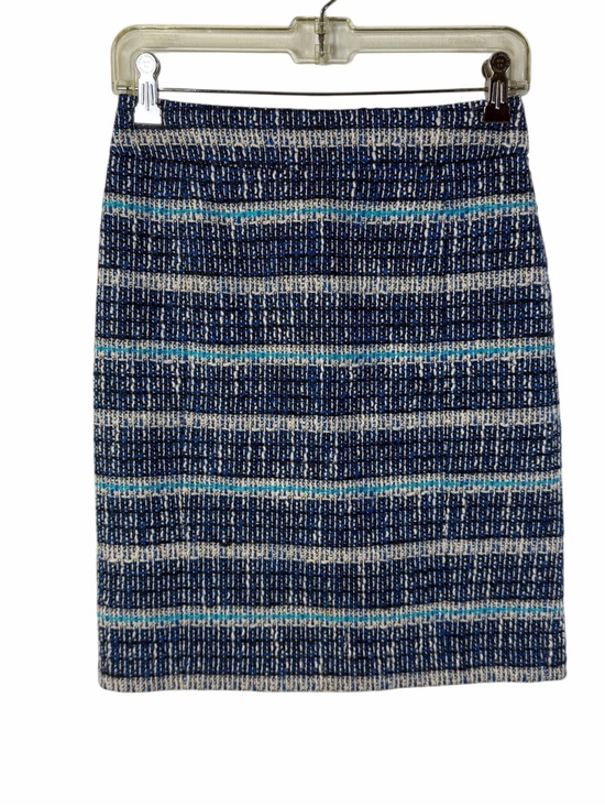 Tory Burch Dresses & Skirts - Tory Burch Navy and Cream Striped Knit Lined Pencil Skirt with Teal Accents Sz 0